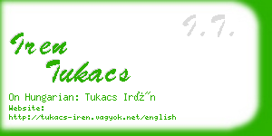 iren tukacs business card